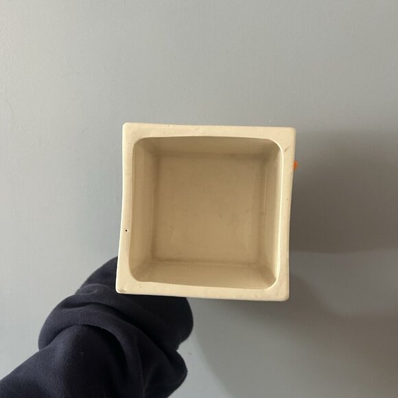 National Silver Co. Nagoya Japan Floral Blue Yellow Vase Ceramic Vintage - Picture 6 of 7